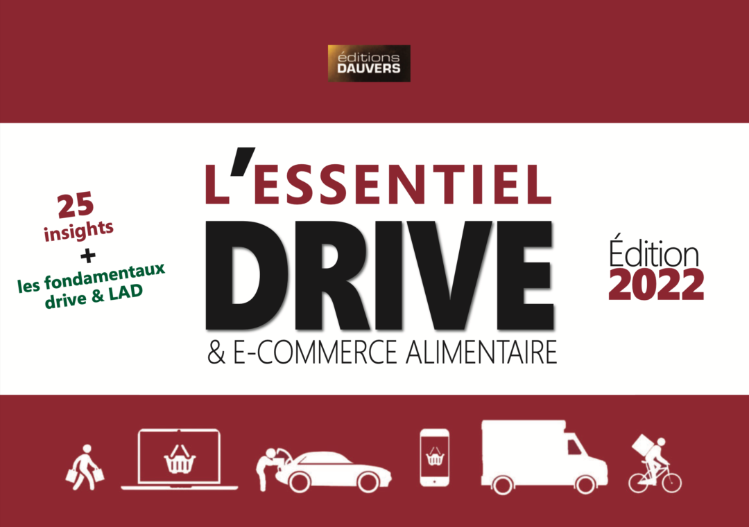Page de couverture L'essentiel drive & e-commerce alimentaire édition 2022 d'Olivier Dauvers